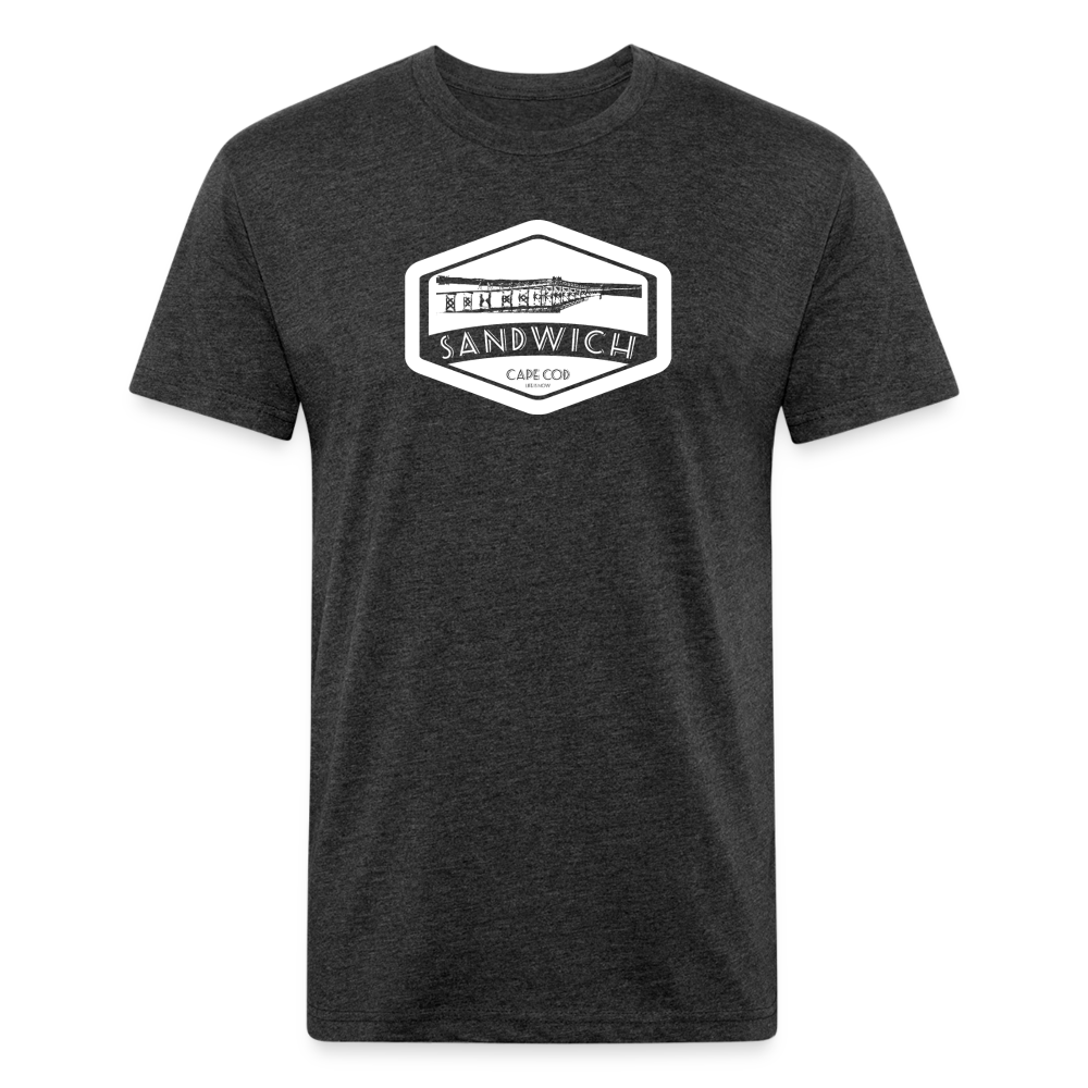 Sandwich Boardwalk Fitted Cotton/Poly T-Shirt - heather black