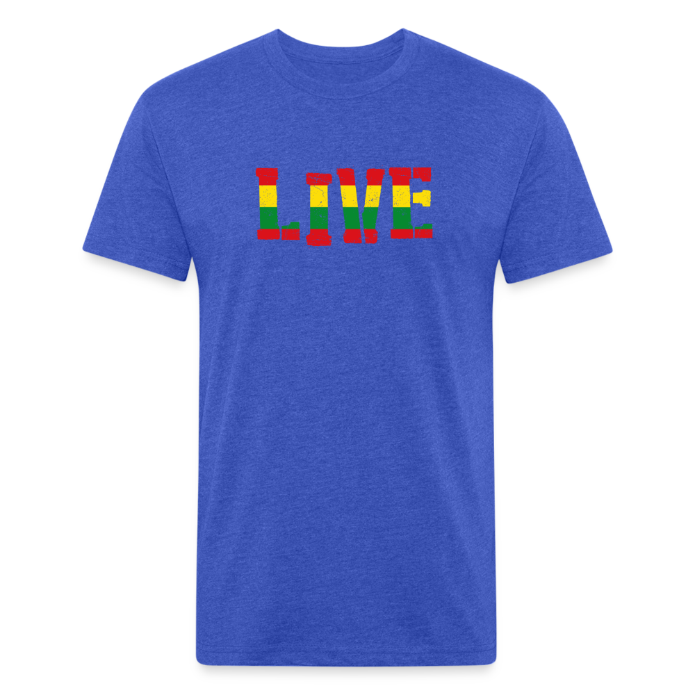 Rasta Live Fitted Cotton/Poly T-Shirt - heather royal