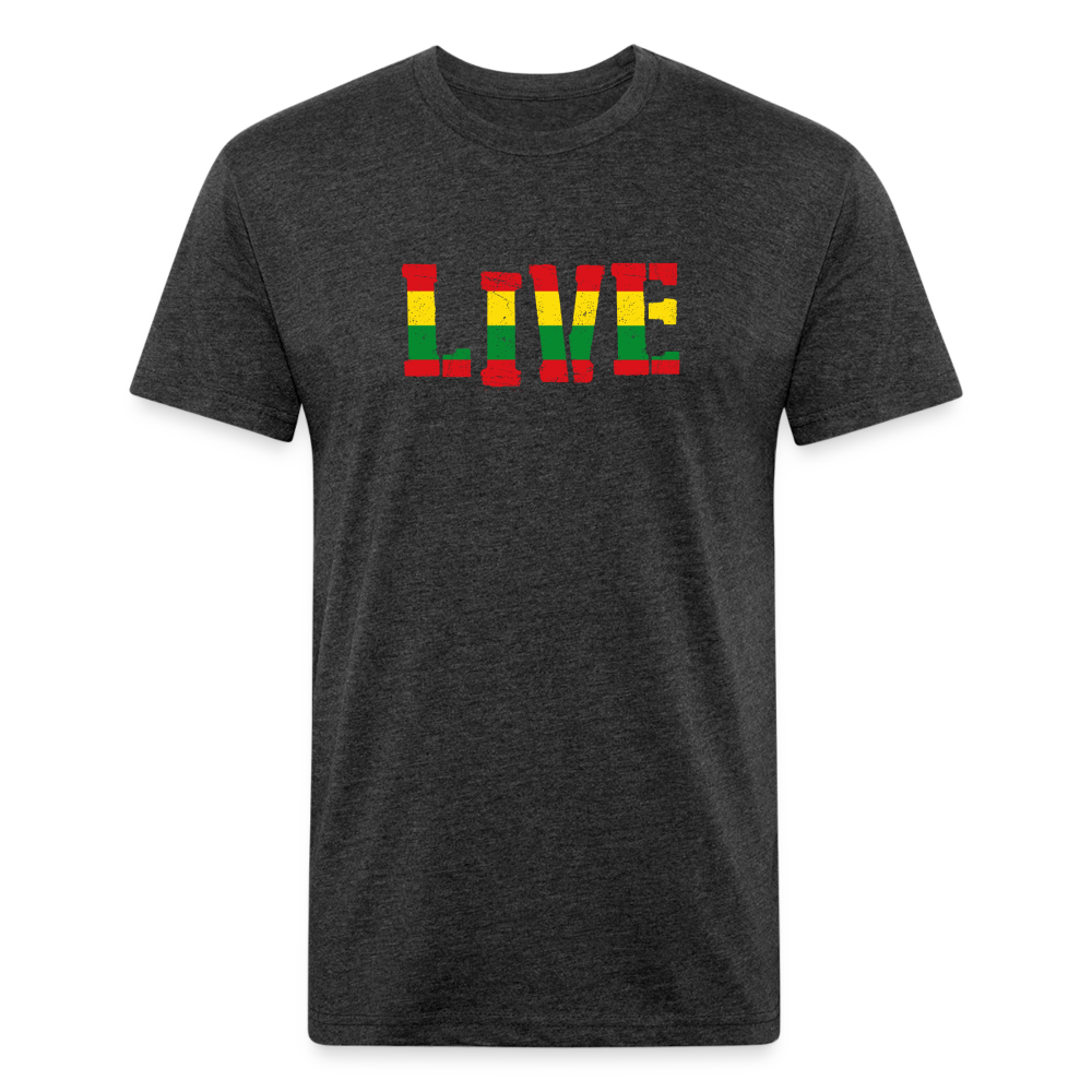 Rasta Live Fitted Cotton/Poly T-Shirt - heather black