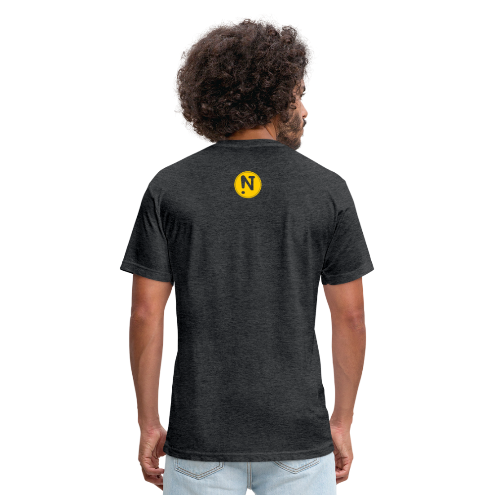 Squiggle Sunflower Fitted Cotton/Poly T-Shirt - heather black