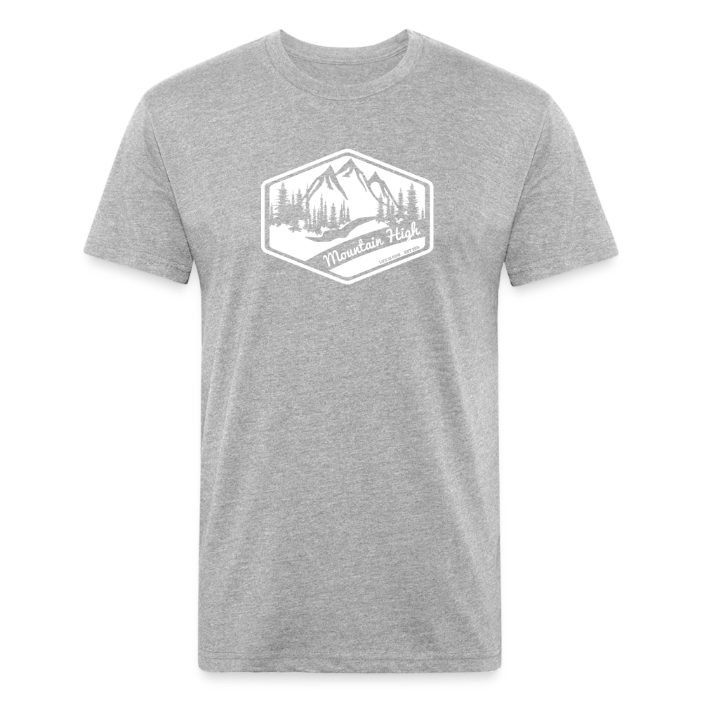 Mountain High Fitted Cotton/Poly T-Shirt - heather gray