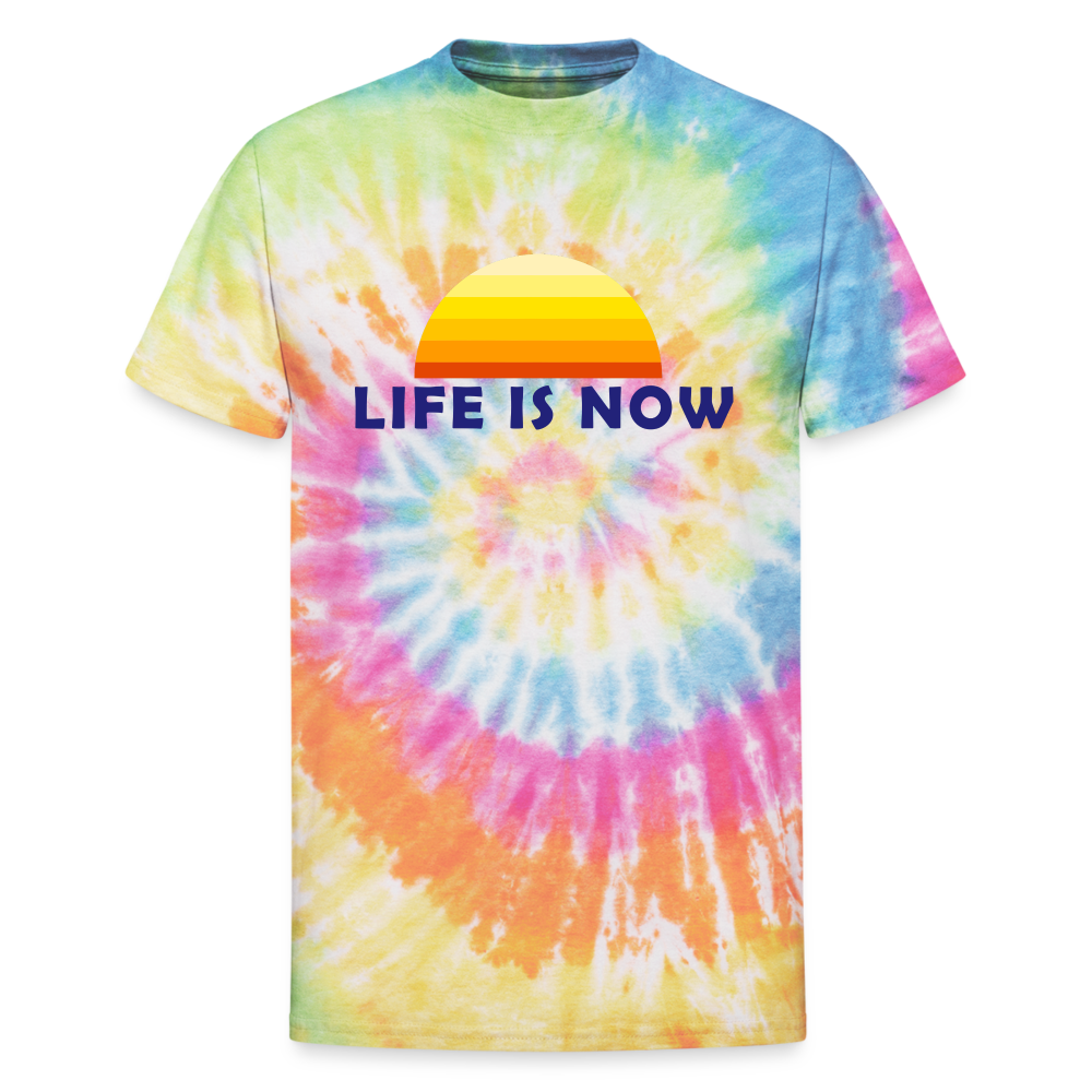 LiFE is NOW Sunset Unisex Tie Dye T-Shirt - rainbow