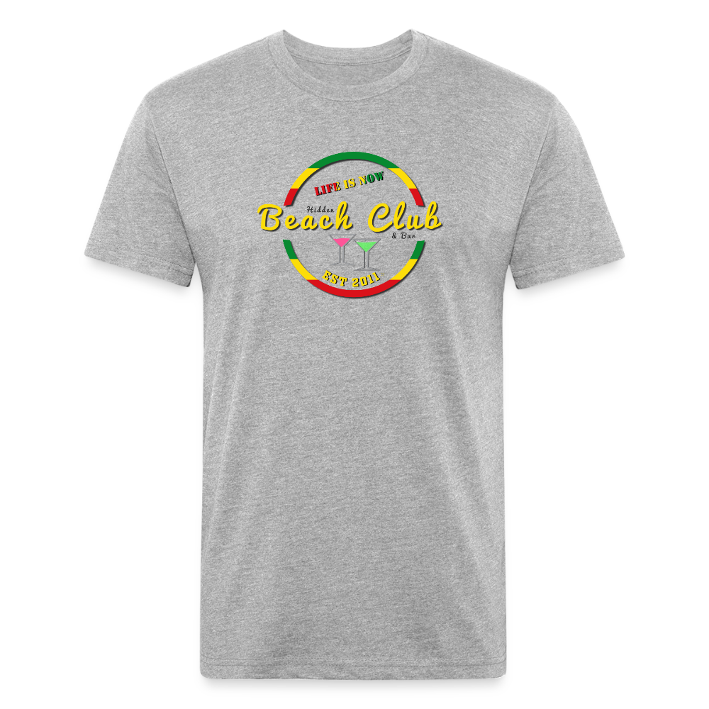 Rasta Beach Club Fitted Cotton/Poly T-Shirt - heather gray
