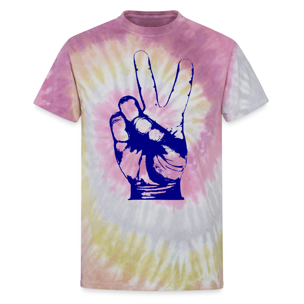 Unisex Tie Dye Peace T-Shirt - Desert Rose