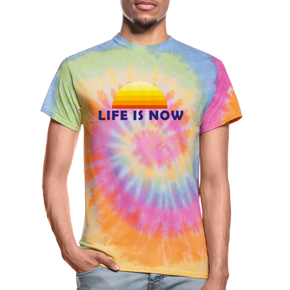 LiFE is NOW Sunset Unisex Tie Dye T-Shirt - rainbow