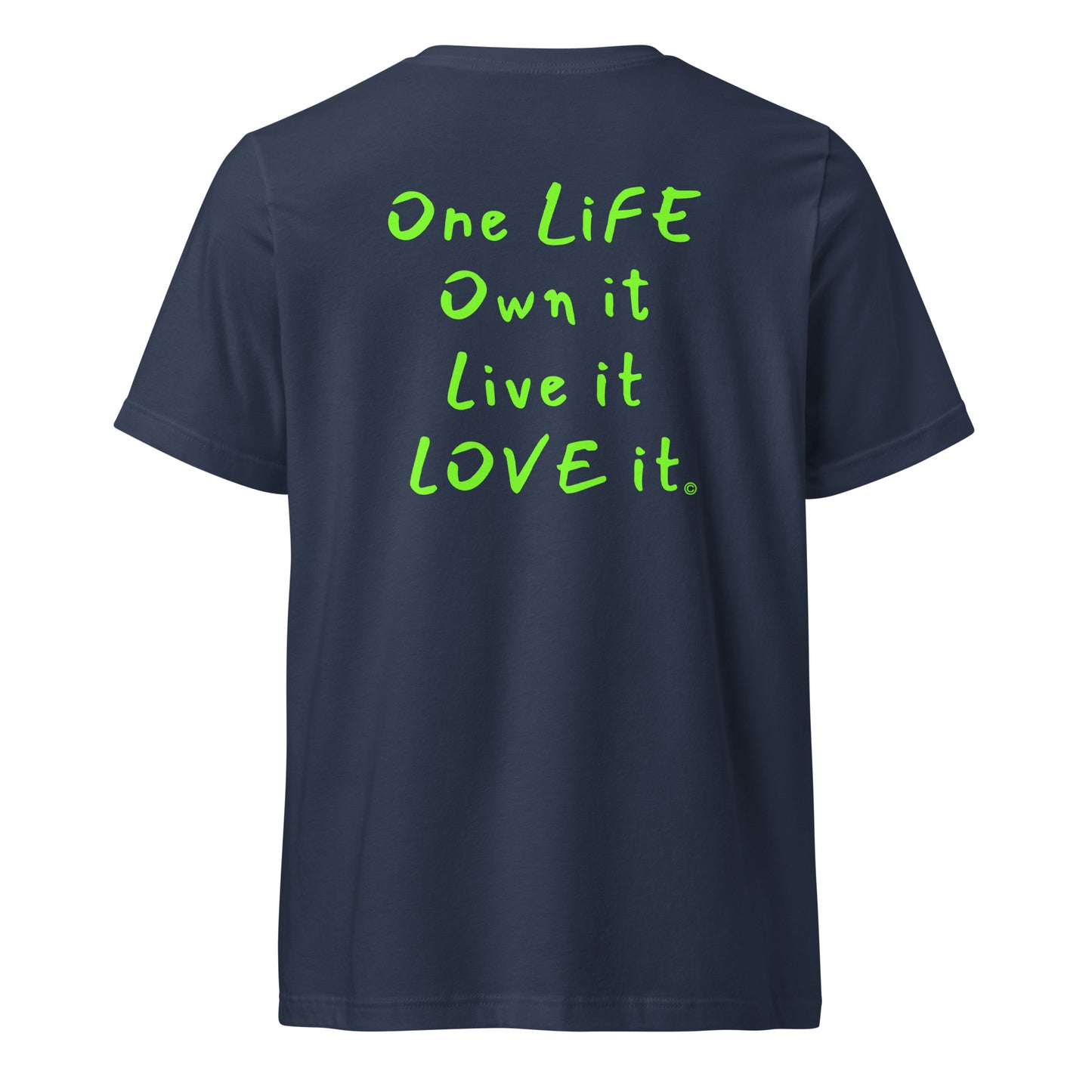 (The Mullet V-Tee) One Life, Own it, Live it Love it Unisex Short Sleeve V-Neck T-Shirt