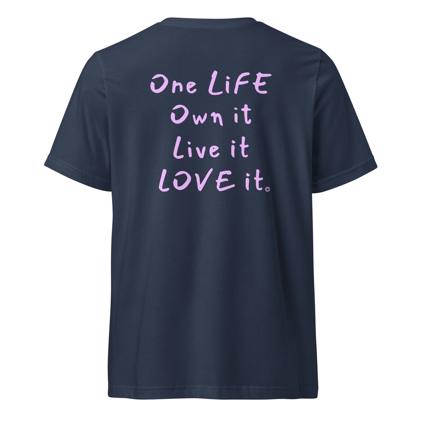 (The Mullet V-Tee) One Life, Own it, Live it Love it Unisex Short Sleeve V-Neck T-Shirt