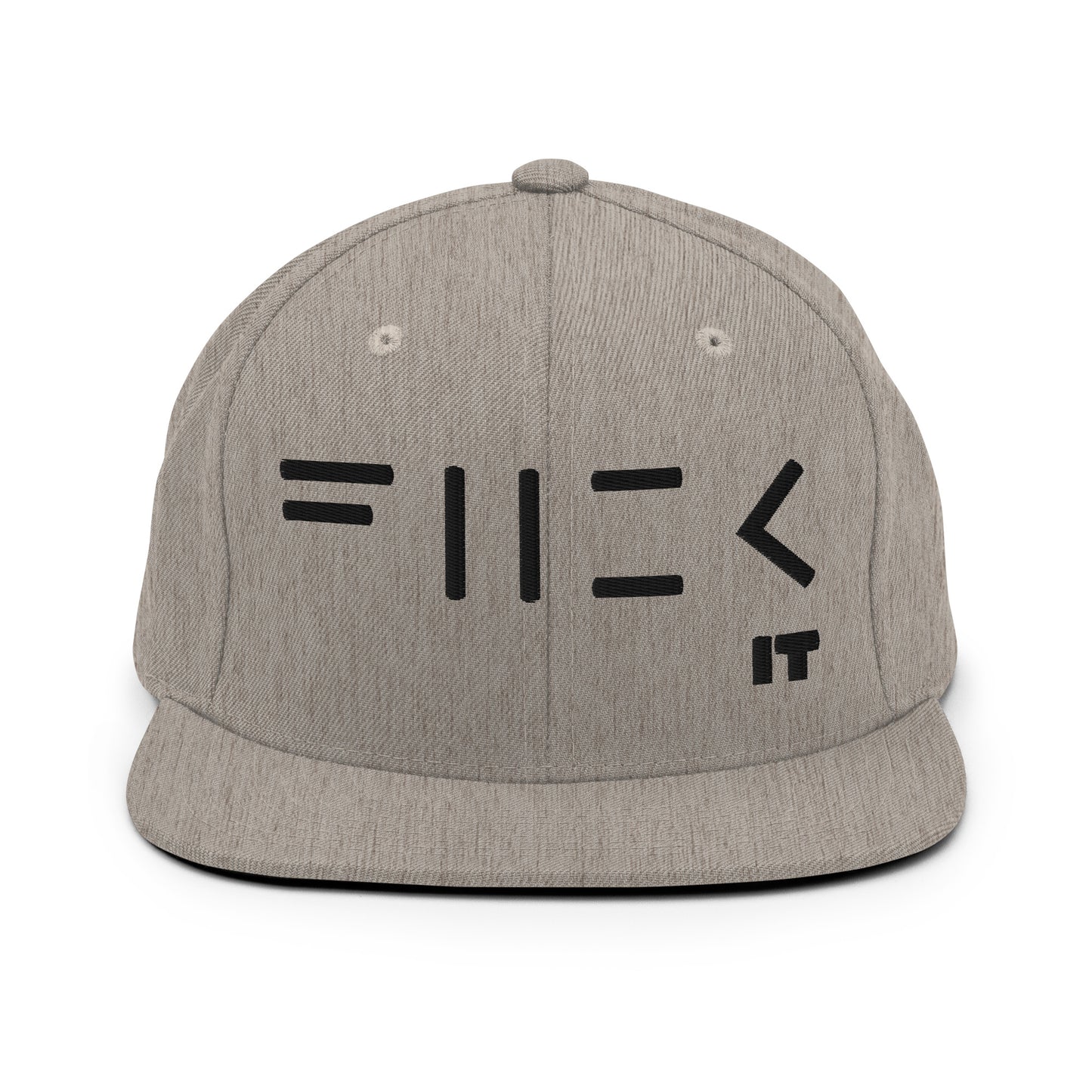 Fuck It Snapback Hat (black embroidery)