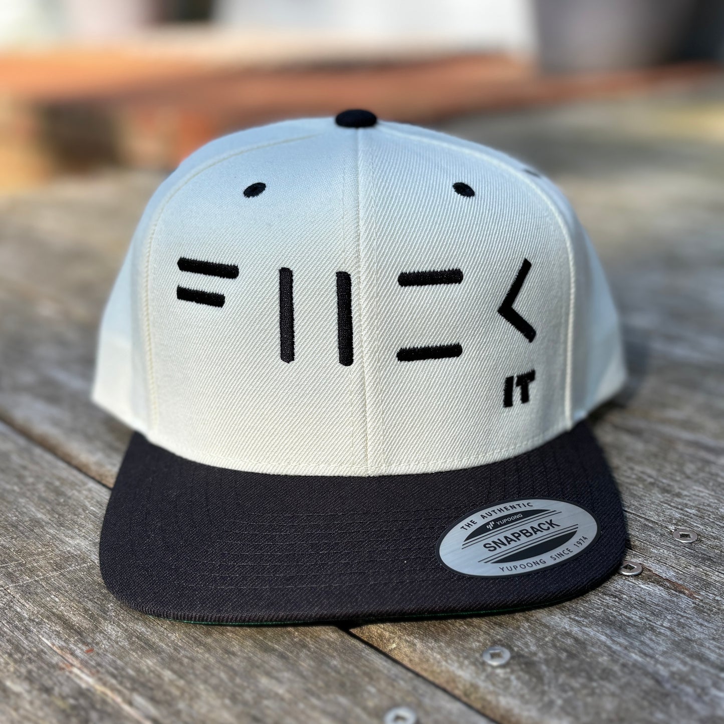 Fuck It Snapback Hat (black embroidery)
