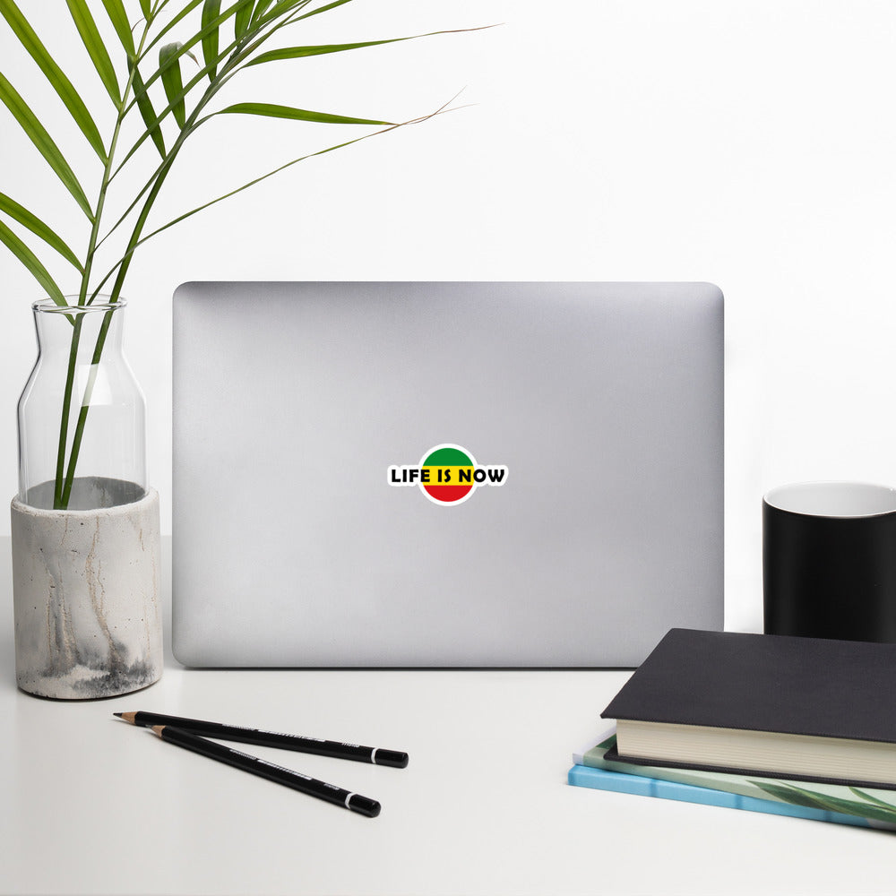 LiFE is NOW...Chevron Rasta Sticker