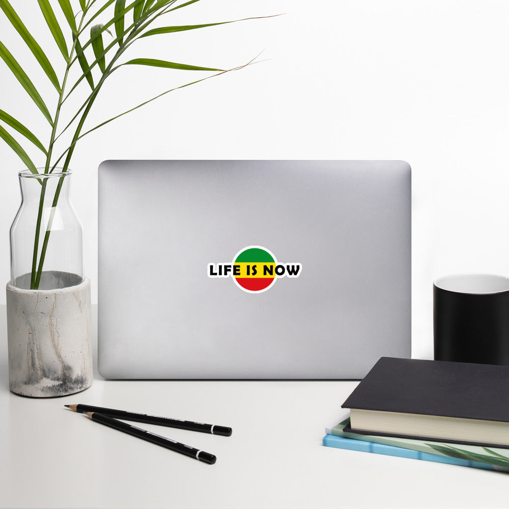 LiFE is NOW...Chevron Rasta Sticker