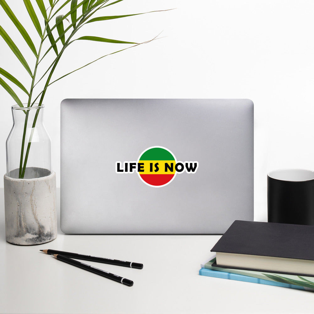 LiFE is NOW...Chevron Rasta Sticker