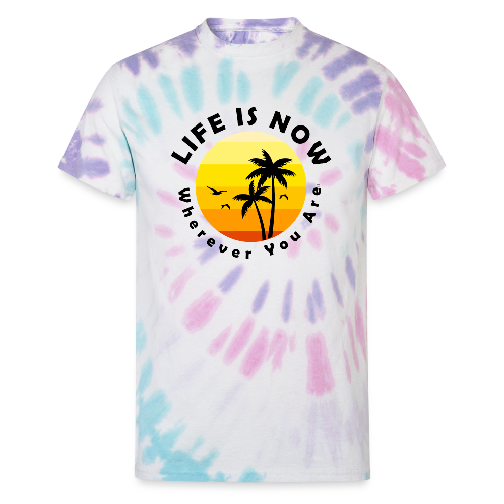 Wherever You Are Unisex Tie Dye T-Shirt - Pastel Spiral