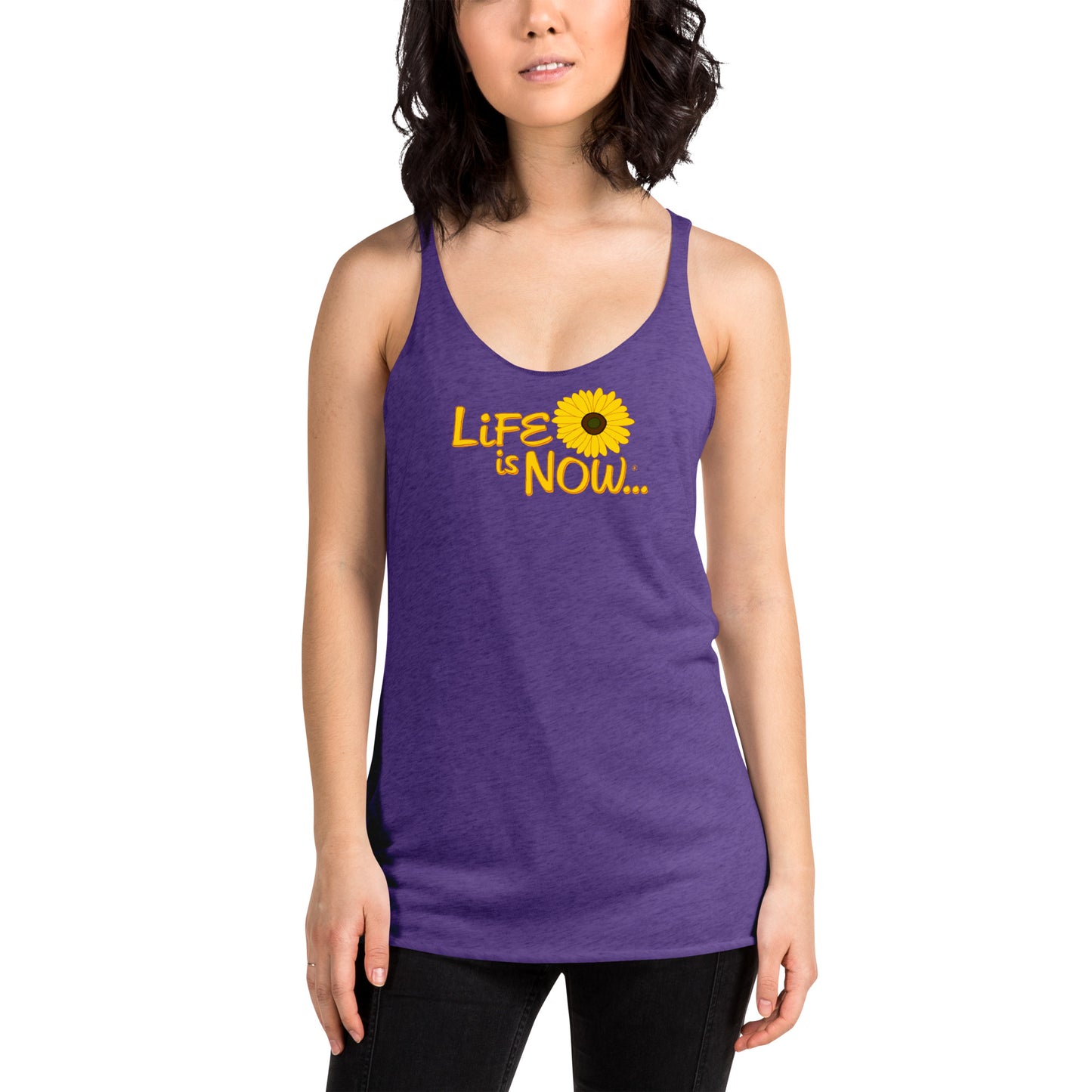 Squiggle Sunflower Women's Racerback Tank