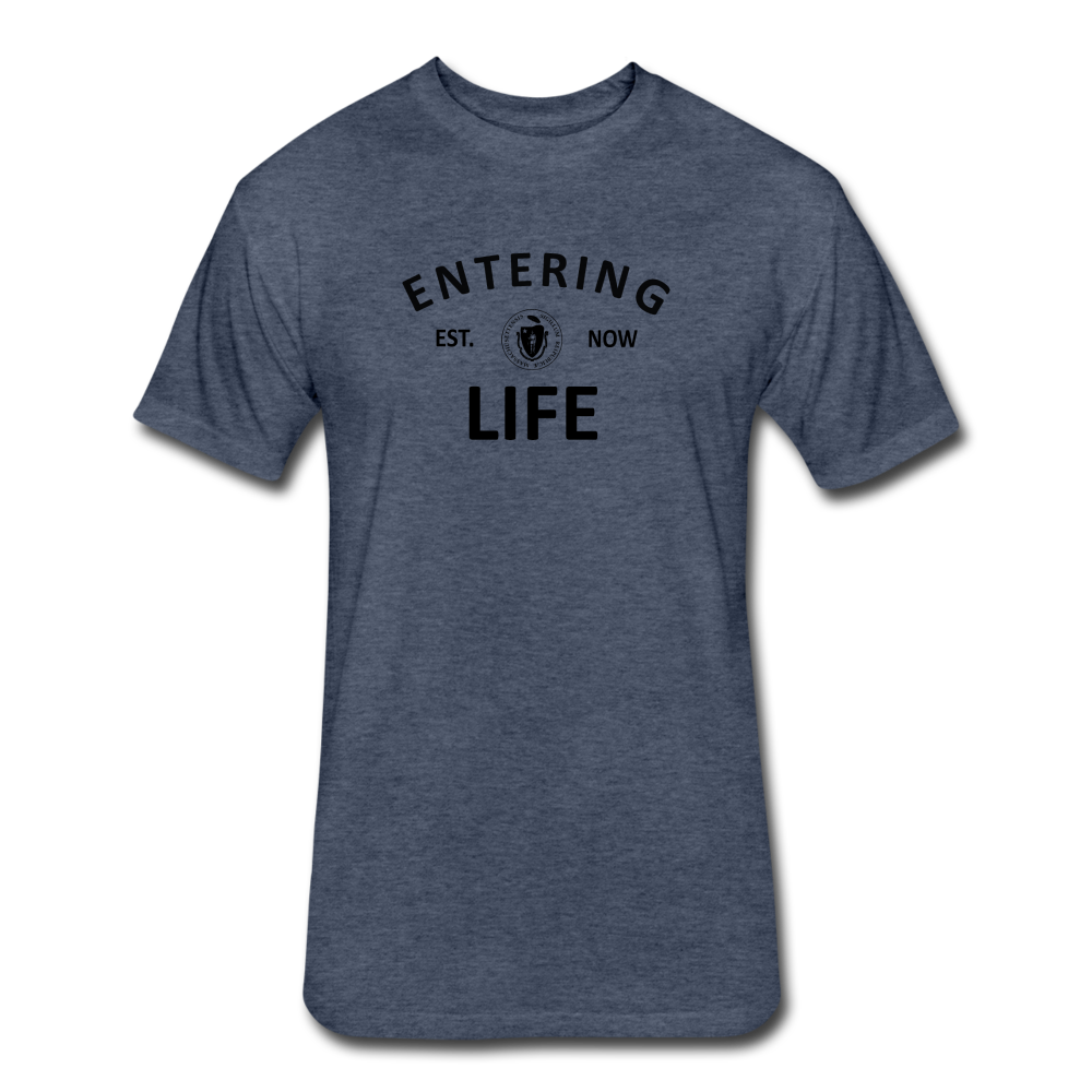 Entering Life Fitted Cotton/Poly T-Shirt - heather navy