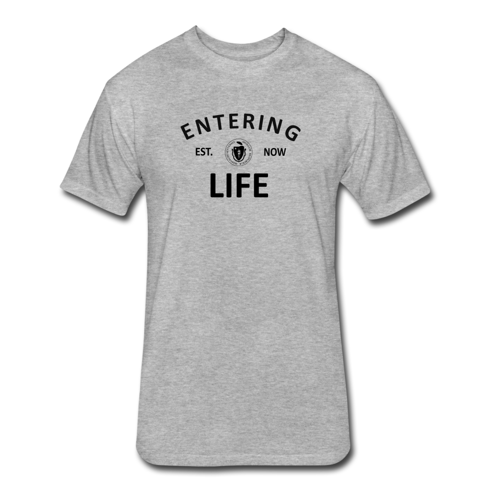 Entering Life Fitted Cotton/Poly T-Shirt - heather gray