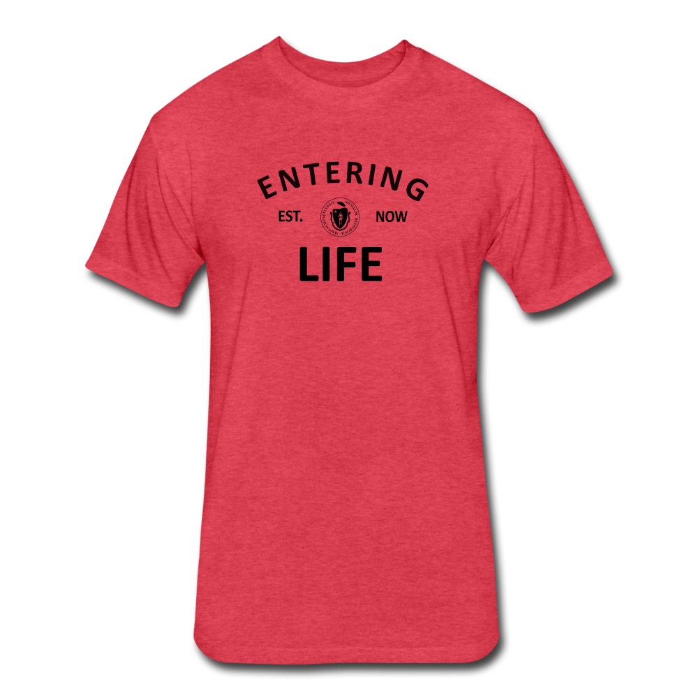 Entering Life Fitted Cotton/Poly T-Shirt - heather red