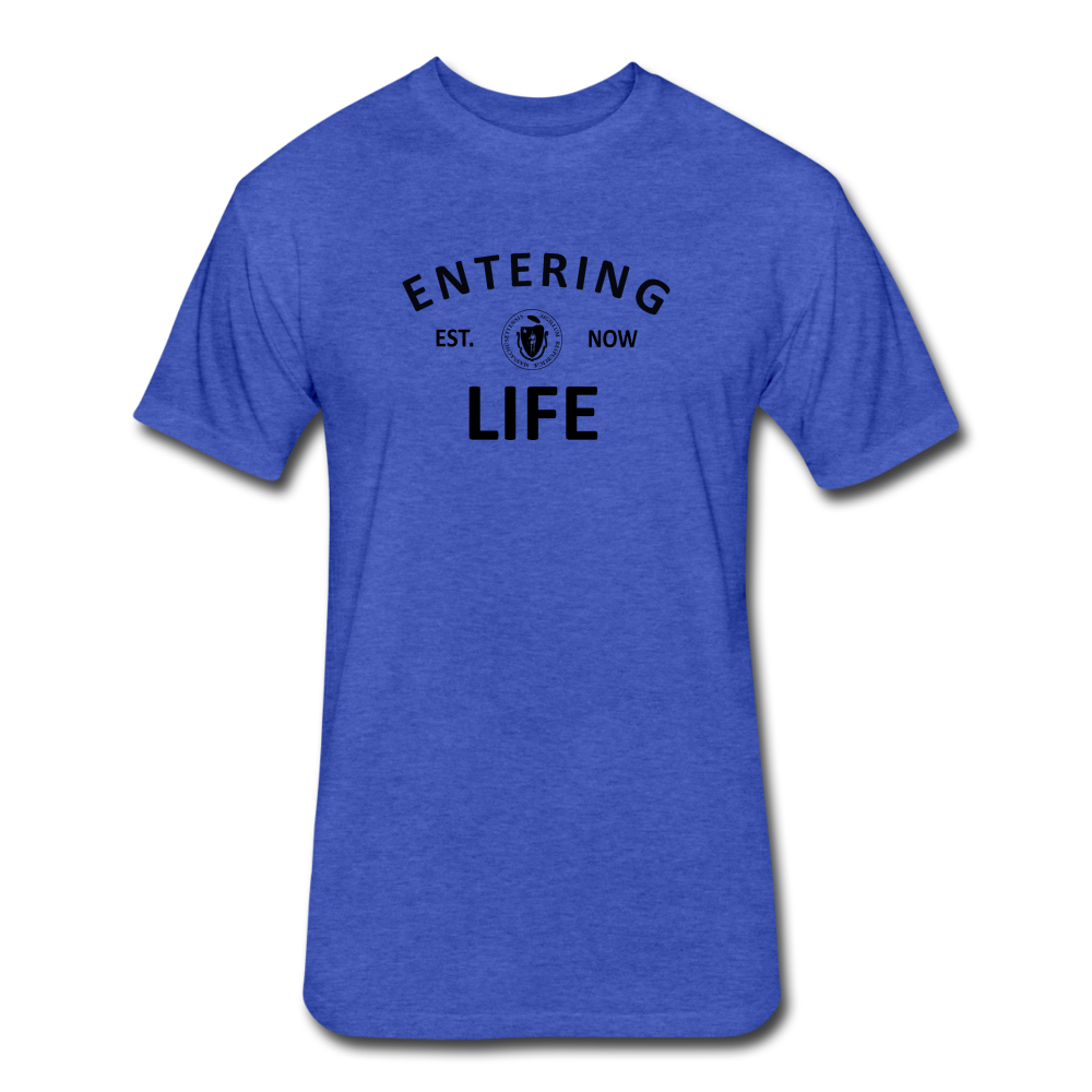 Entering Life Fitted Cotton/Poly T-Shirt - heather royal