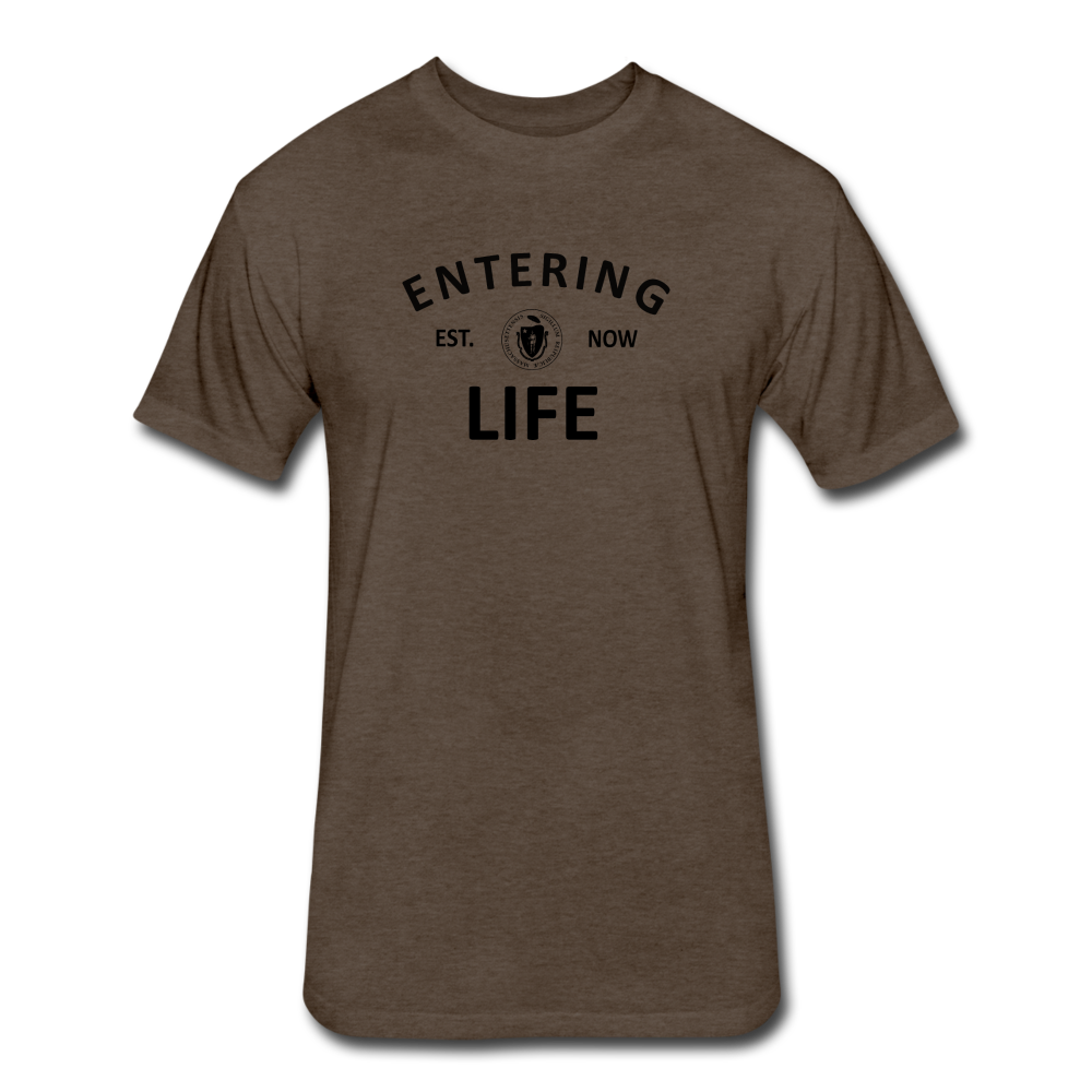 Entering Life Fitted Cotton/Poly T-Shirt - heather espresso