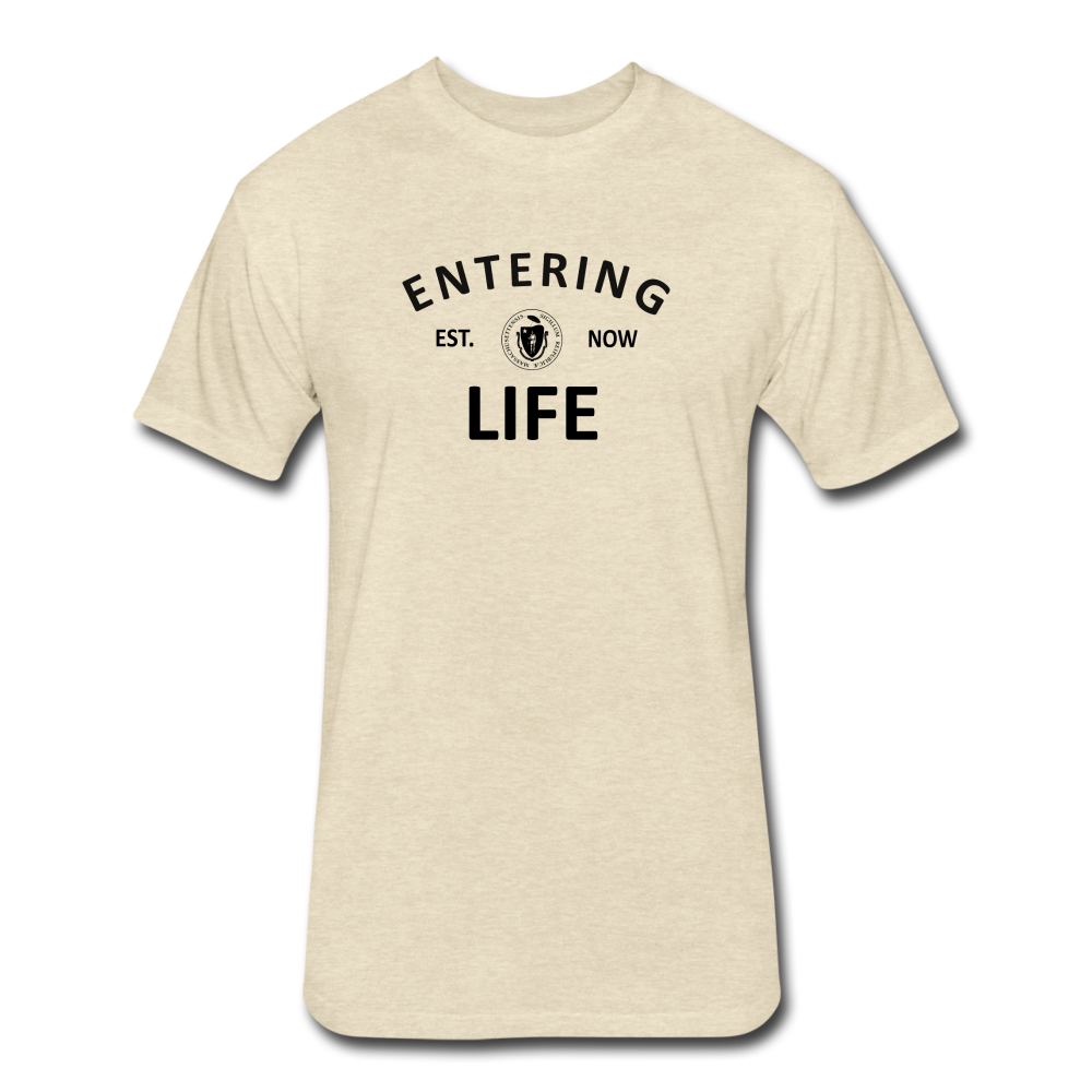 Entering Life Fitted Cotton/Poly T-Shirt - heather cream