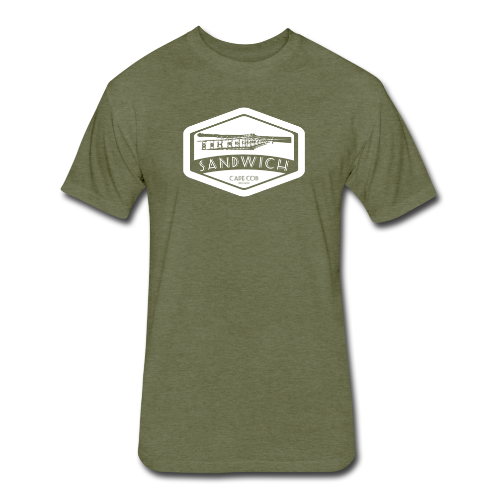 Sandwich Boardwalk Fitted Cotton/Poly T-Shirt - heather military green
