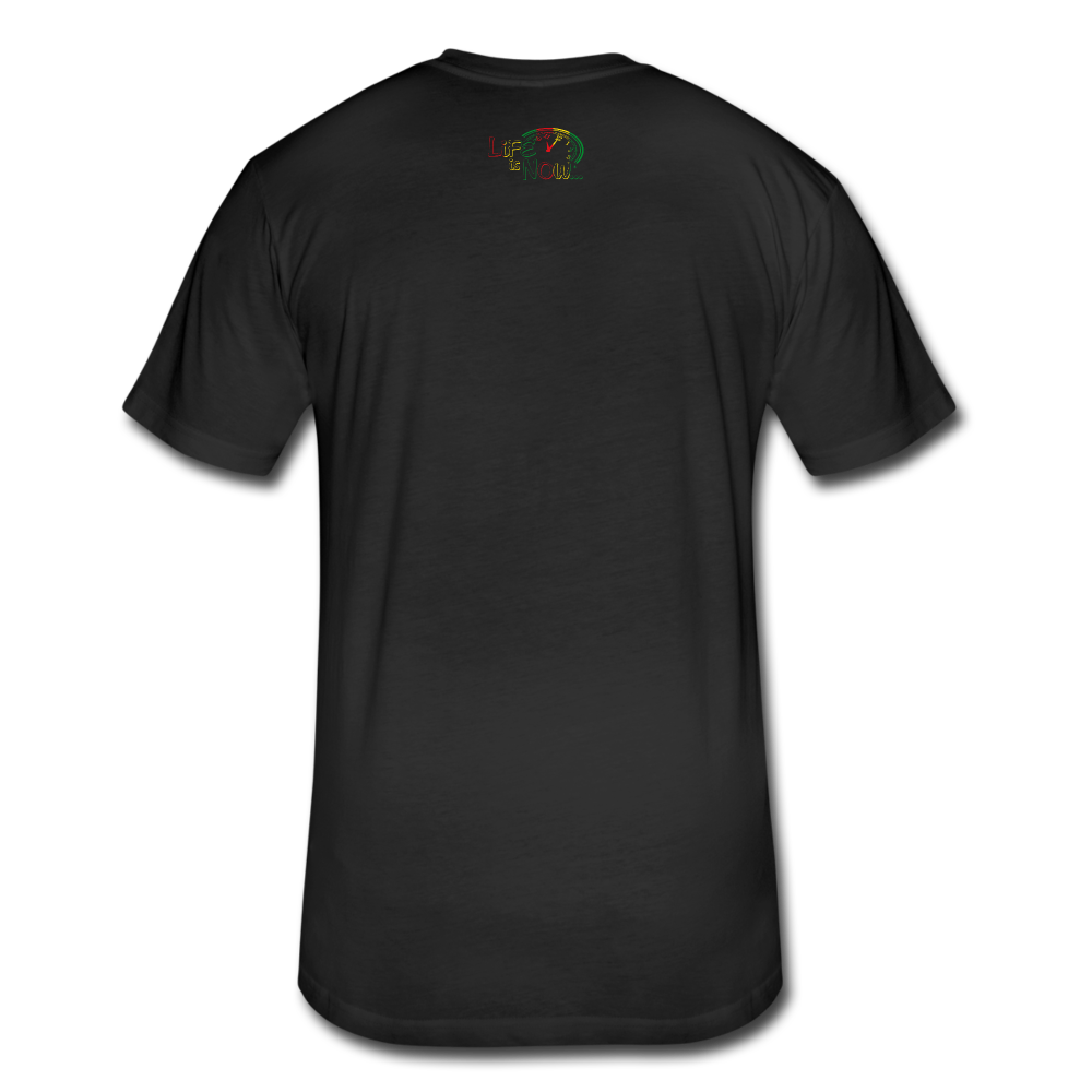 Rasta One Goal Down Fitted Cotton/Poly T-Shirt - black