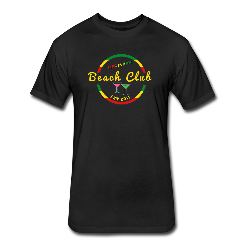 Rasta Beach Club Fitted Cotton/Poly T-Shirt - black