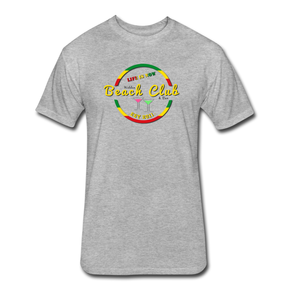 Rasta Beach Club Fitted Cotton/Poly T-Shirt - heather gray