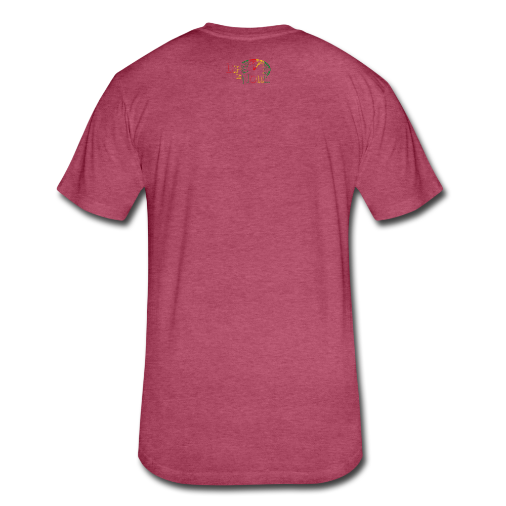 Rasta Beach Club Fitted Cotton/Poly T-Shirt - heather burgundy