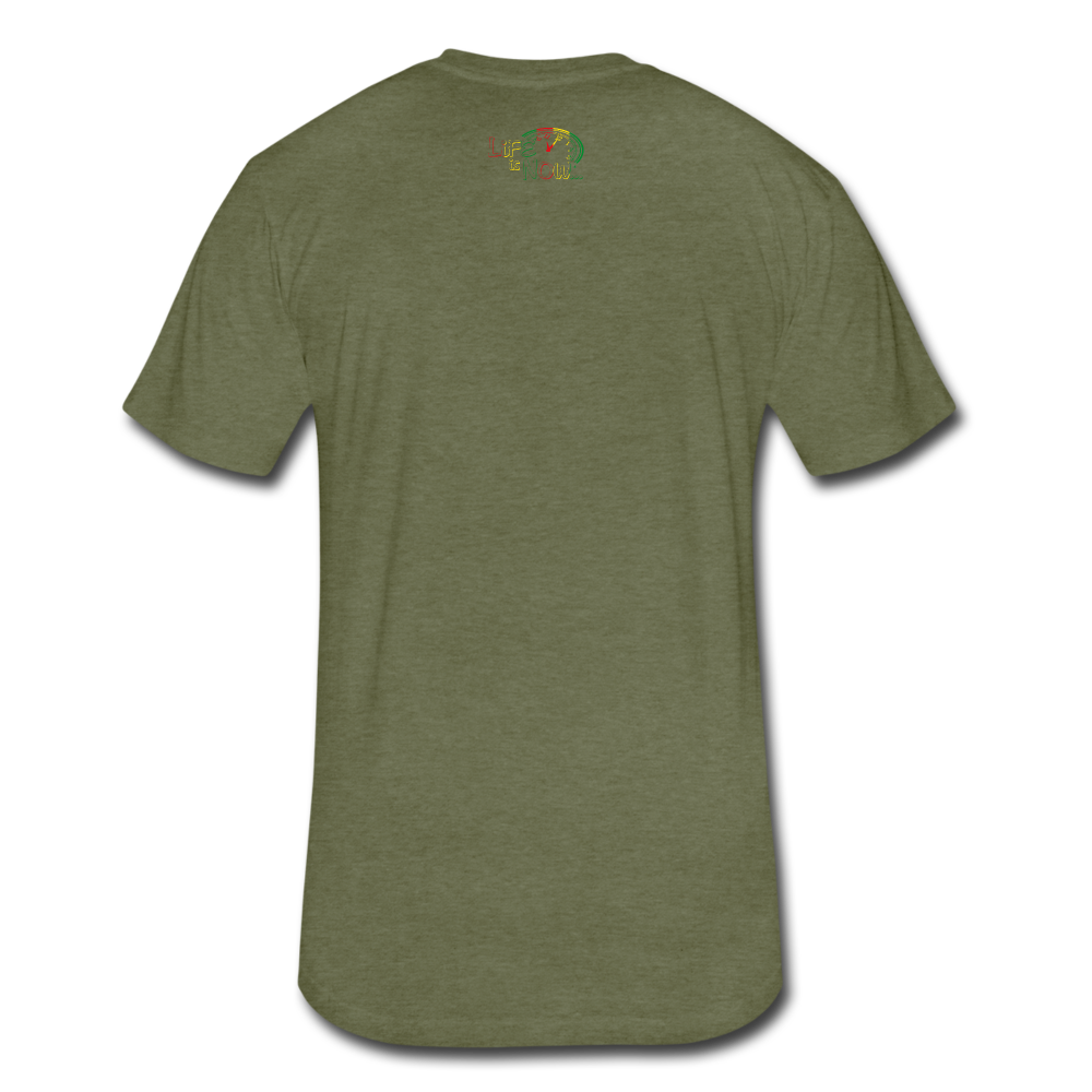 Rasta Beach Club Fitted Cotton/Poly T-Shirt - heather military green