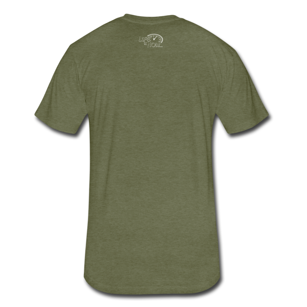 One Goal Down (white) Fitted Cotton/Poly T-Shirt - heather military green
