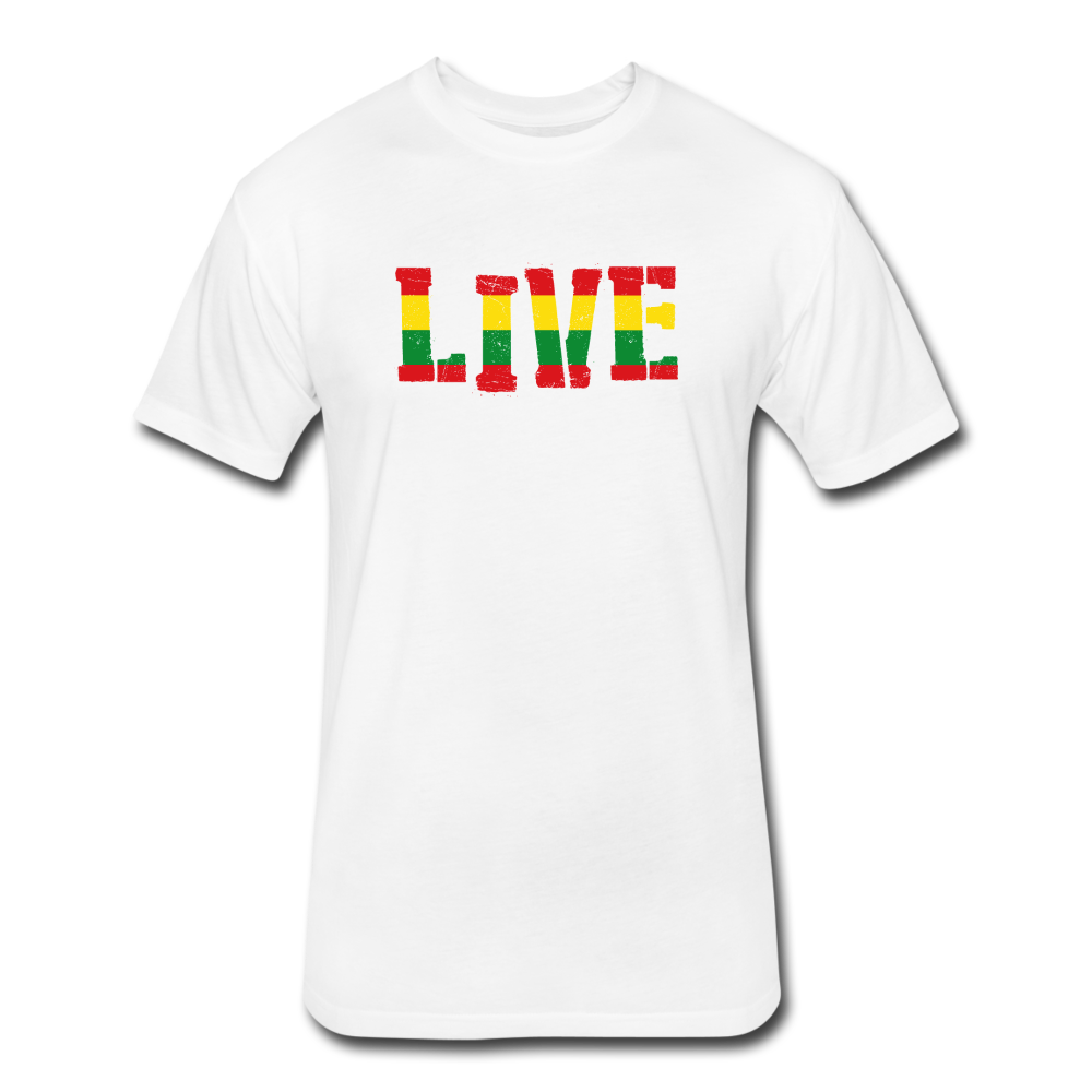 Rasta Live Fitted Cotton/Poly T-Shirt - white
