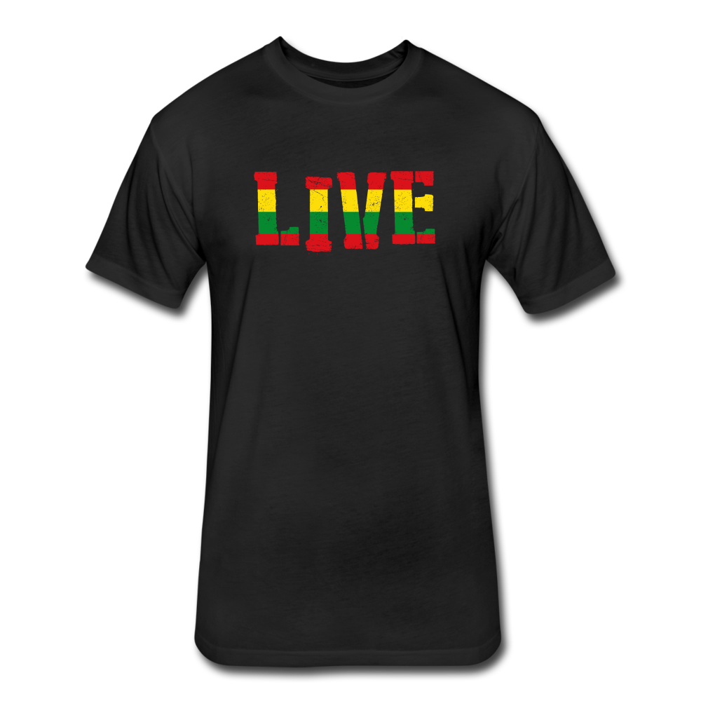 Rasta Live Fitted Cotton/Poly T-Shirt - black