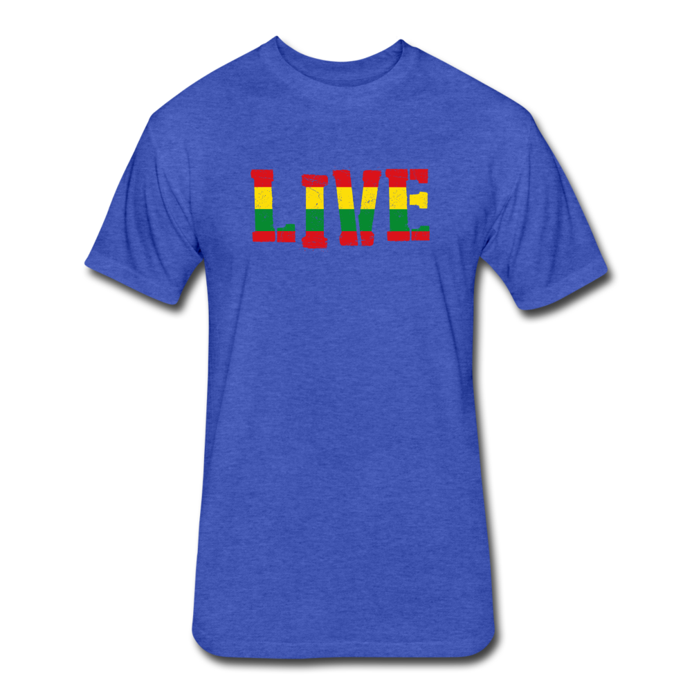Rasta Live Fitted Cotton/Poly T-Shirt - heather royal