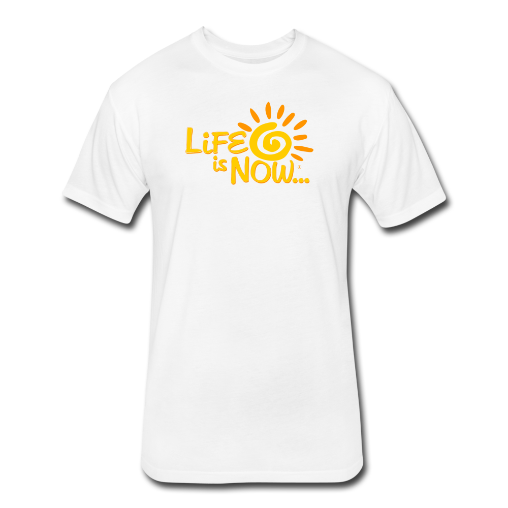 Squiggle Sun Fitted Cotton/Poly T-Shirt - white