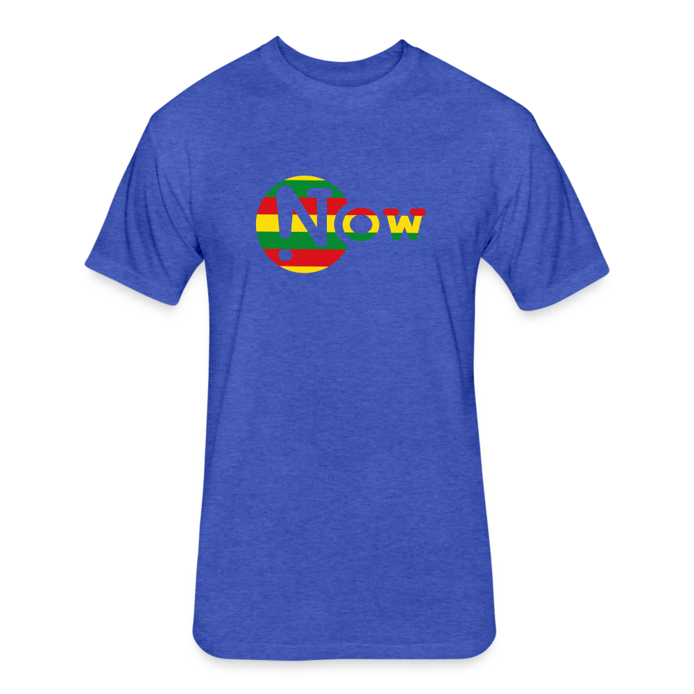 !Now Rasta Cut Out Fitted Cotton/Poly T-Shirt - heather royal